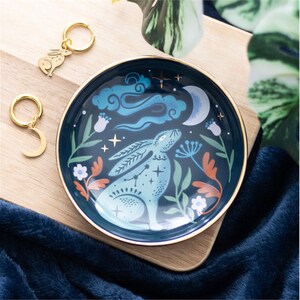 Moonlit Hare Trinket Dish For Treasured Keepsakes