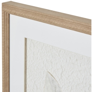 Solli White Feathers Art In Beaded Frame