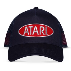 ATARI BA338215ATA Varsity Logo Patch Seven-Panel Trucker Cap