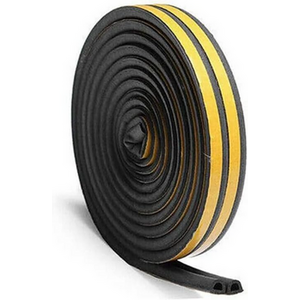 Black 5M Rubber Draught Excluder Sealant Tape