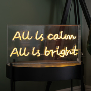 Light up All is Calm Neon Flex Christmas Sign