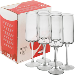 Tall Stemmed Flute Wine Glasses
