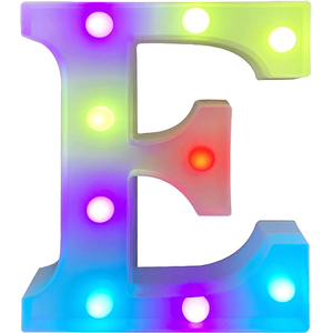 St Helens Battery Operated RGB Letter E With Remote Control
