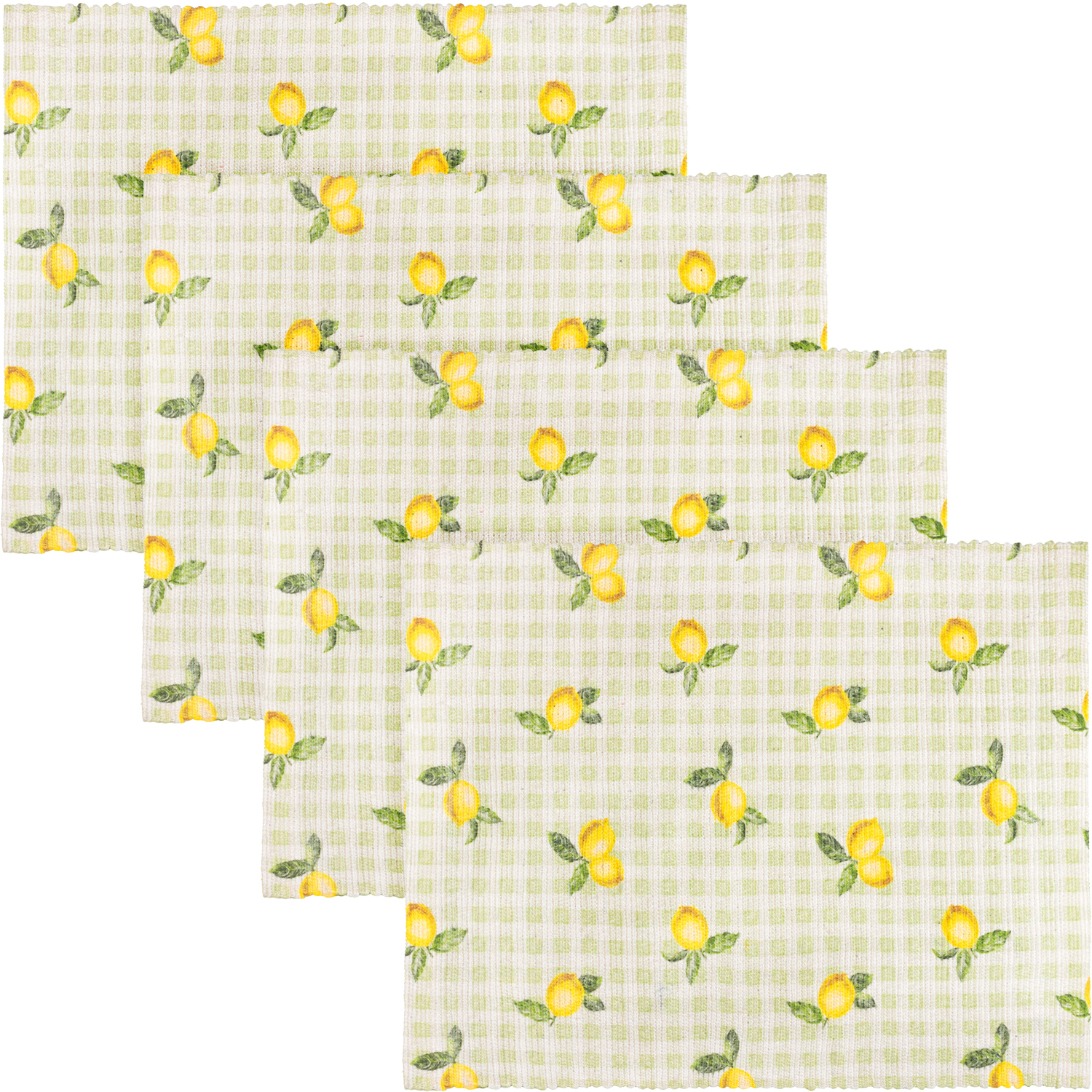 Image of Fruits Lemons Set of 4 Indoor-Outdoor&hellip;