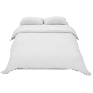 3Pcs Bedding Solid Duvet Cover with 2 Pillowcase Set
