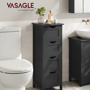 VASAGLE Bathroom Floor Storage Cabinet with 4 Drawers