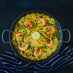 KitchenCraft World of Flavours Mediterranean 38.5cm Paella Pan