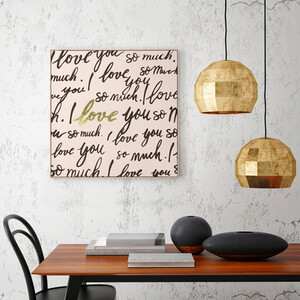 I Love You Handpainted Framed Art