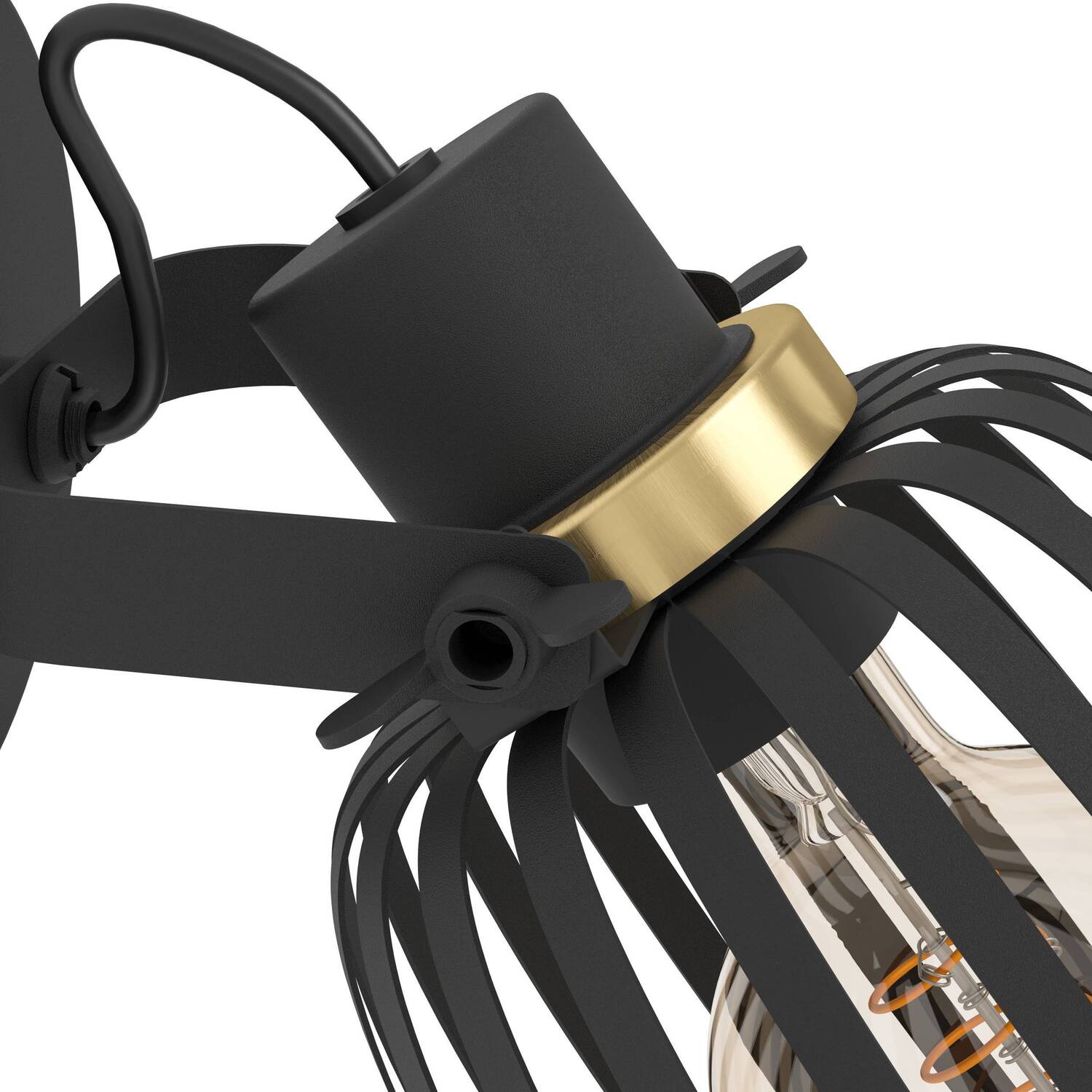 Eglo Girona Black Steel Modern Single Spotlight - Black