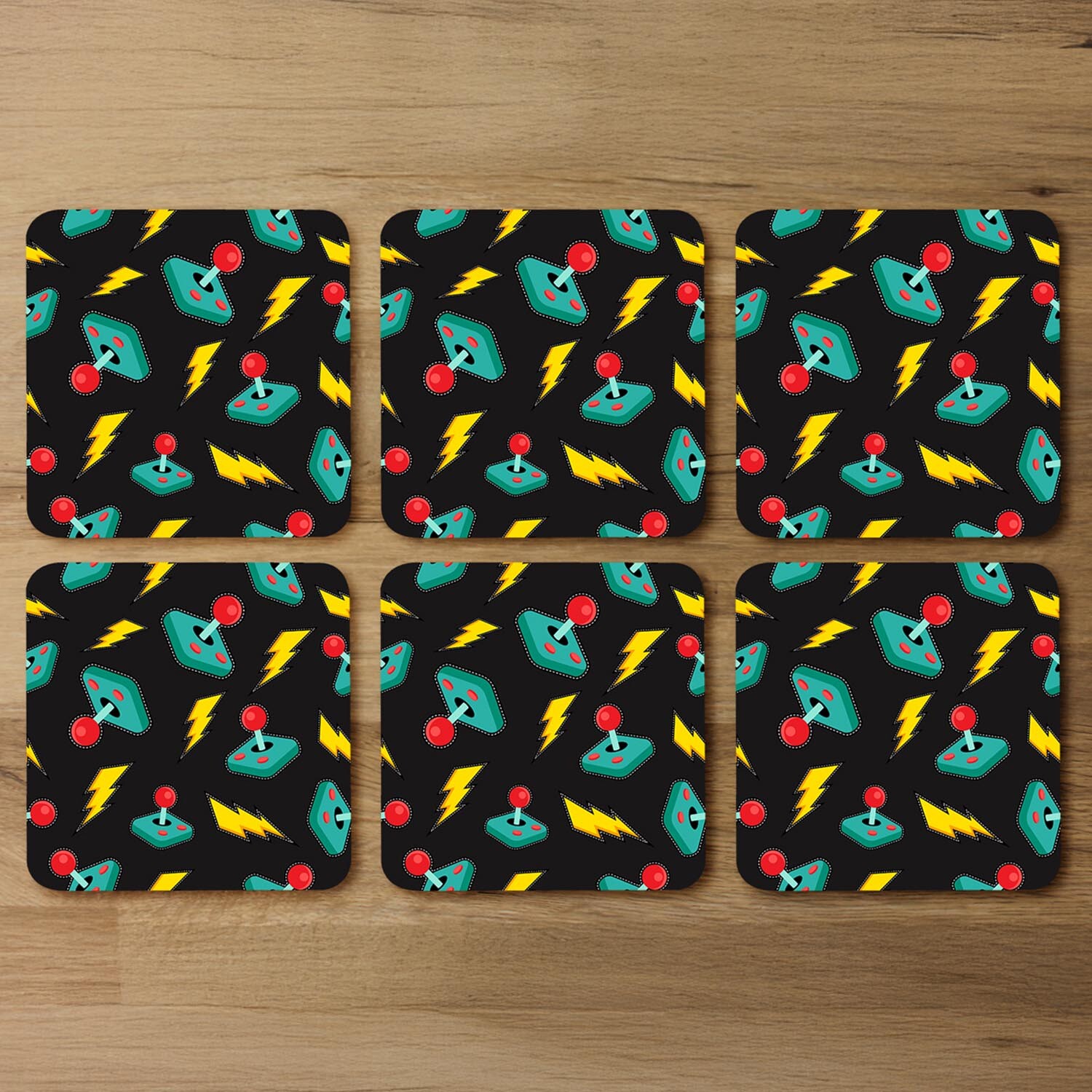 Retro Video Game Joystick Coaster - Black