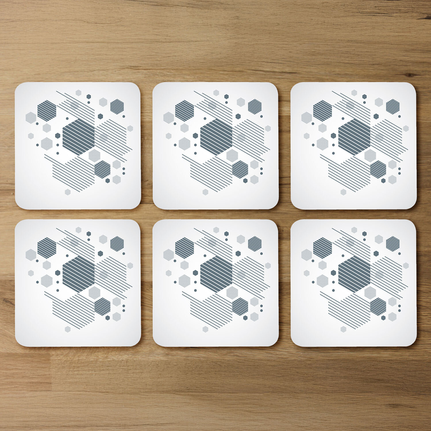 Geometric Graphic 1600S Coaster - Blue