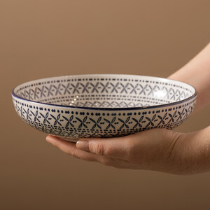 Mikasa Blue Mediterranean Set of 4 Stoneware Bowls 900ml - Blue