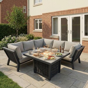 Siena 5 Seater Firepit Corner Set