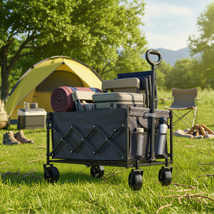 Outdoor Utility Wagon, 150 L Collapsible Garden Trolley