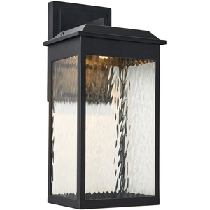 Saxon Large LED Outdoor Wall Light with Water Ripple Glass