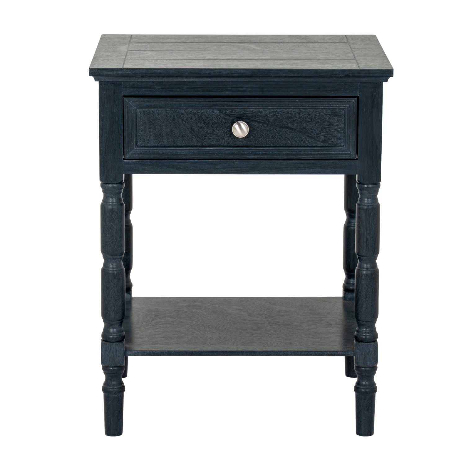 Contour Collection One Drawer Side Table Modern Versatile Elegant - Charcoal