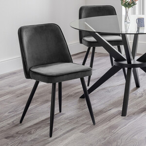 Set Of 2 Burgess Dining Chairs - Grey