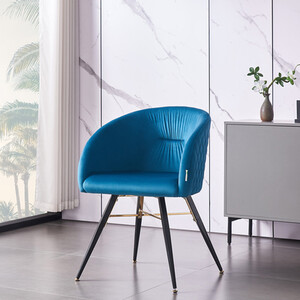 Set of 4 Vittorio LUX Velvet Dining Chairs Upholstered for Kitchen Dining Room