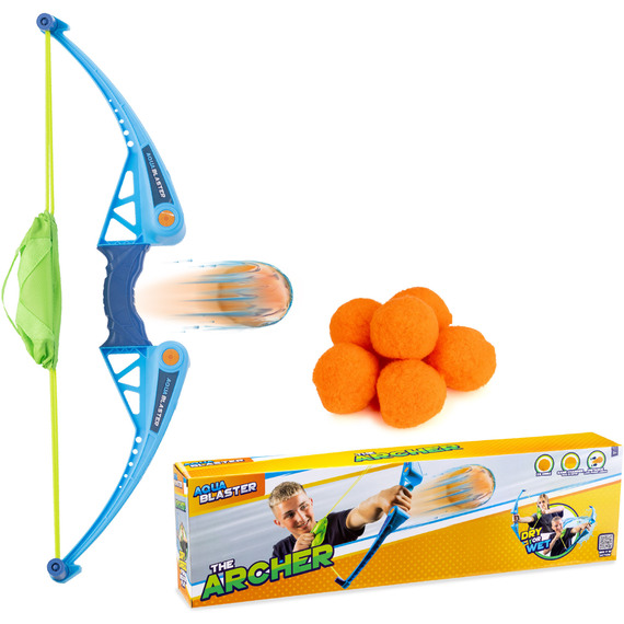 Aqua Blaster Archer, Kids Bow Launcher Toy with 1 Bow and 6 Soft Cotton Balls