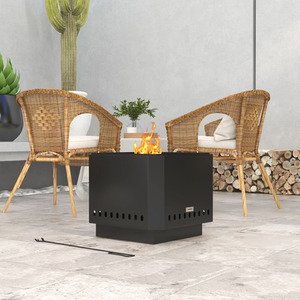 Outsunny Smokeless Fire Pit, Black