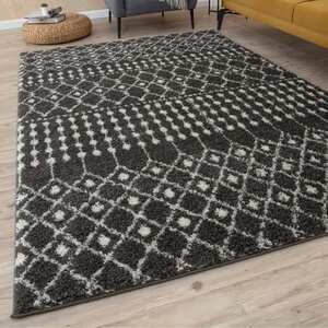 The Rugs Berber Moroccan Design Patterned Shaggy Rug