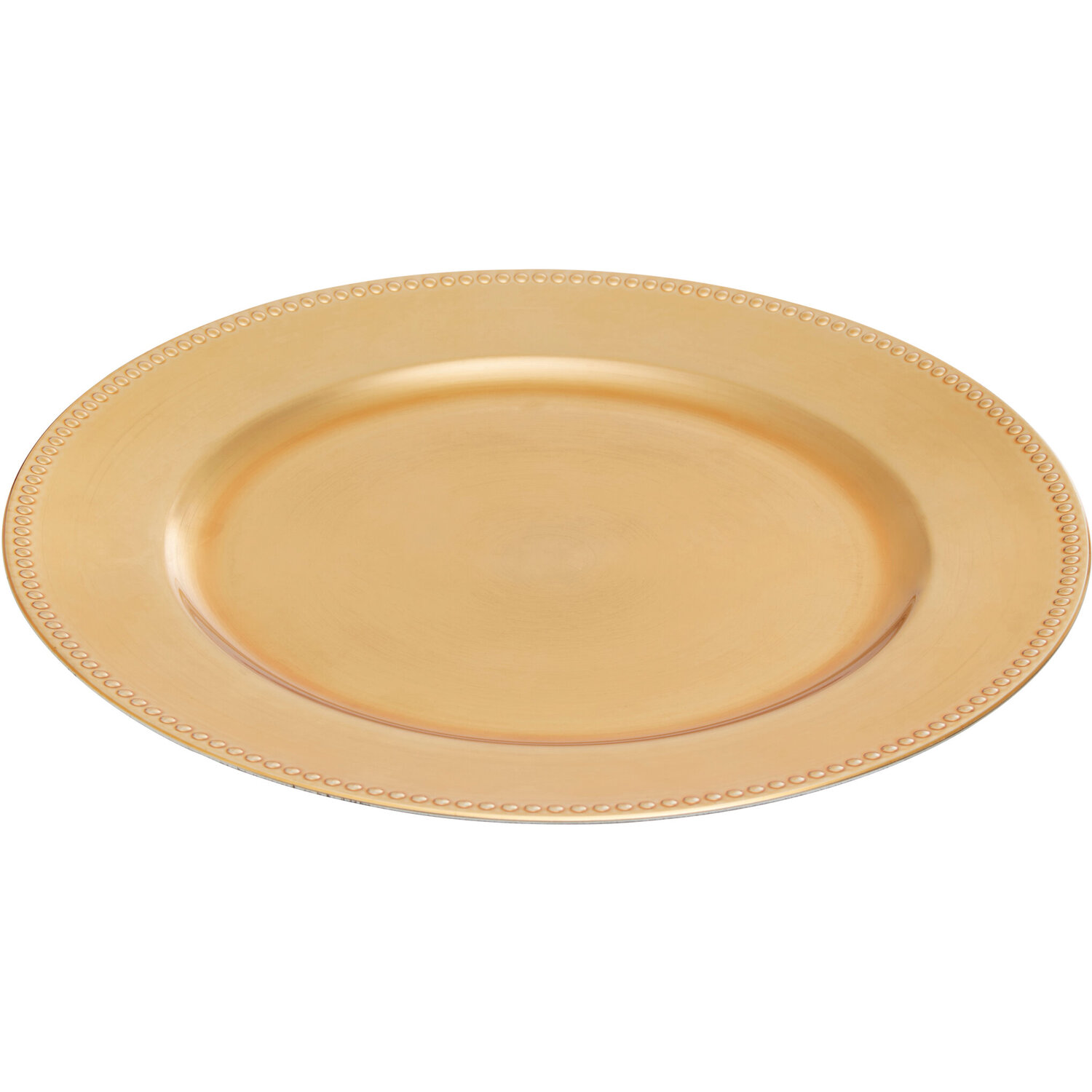Dia Gold Finish Dotted Charger Plate - Gold