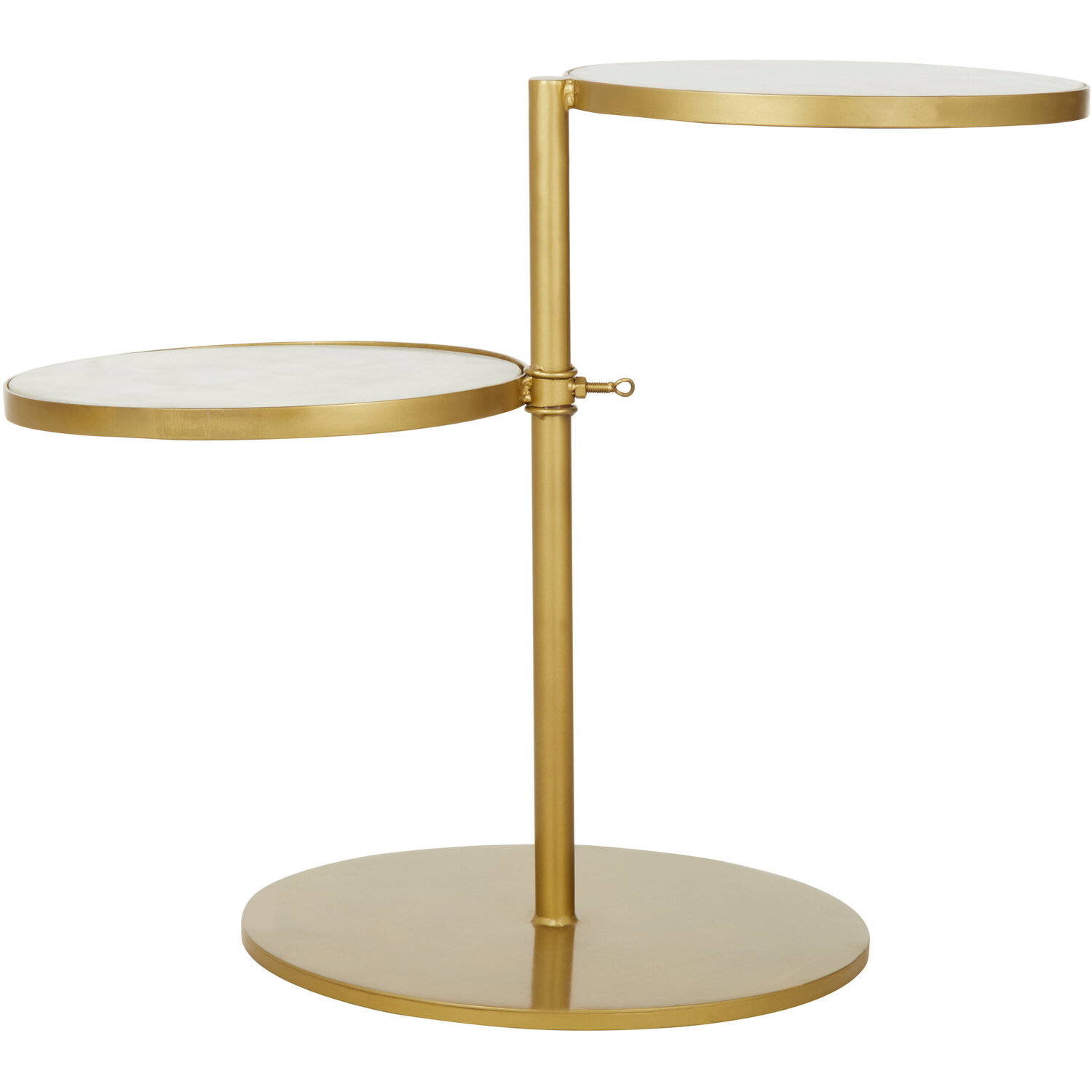 Rabia 2 Shelves Side Table - White