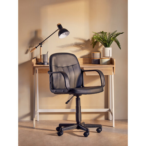 Flint Black Pu Home Office Chair