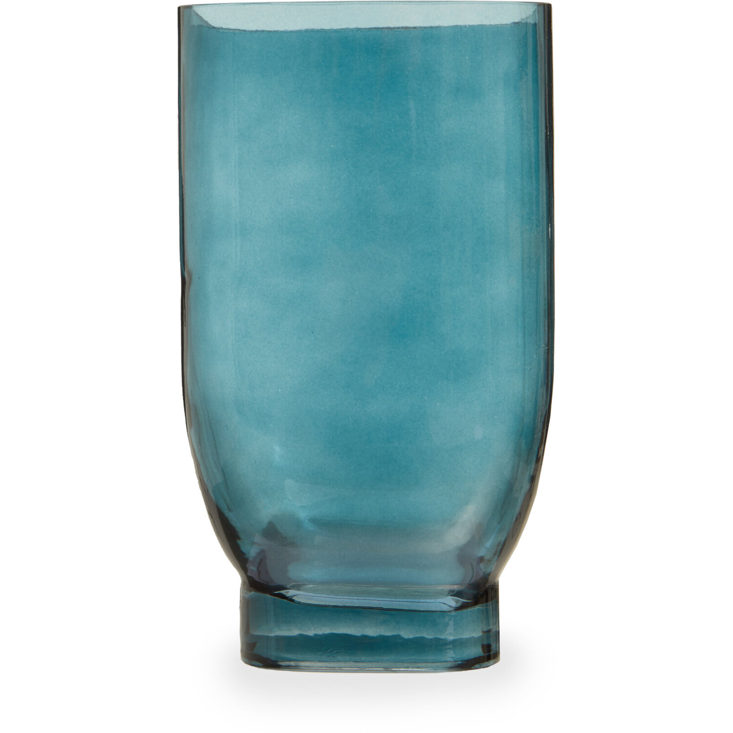 Silva Large Oak Effect Silver Finish Vase - Glass 100%