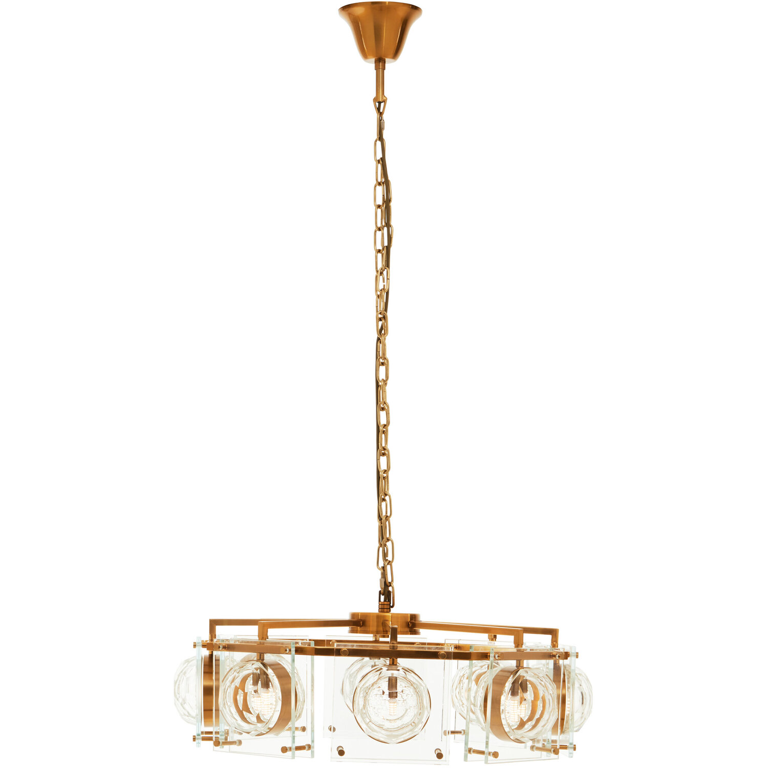 Kensington Townhouse 8 Bulb Pendant Light - Brown