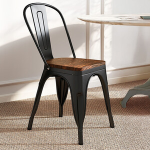 Set of 4 Stackable Kitchen Side Chairs