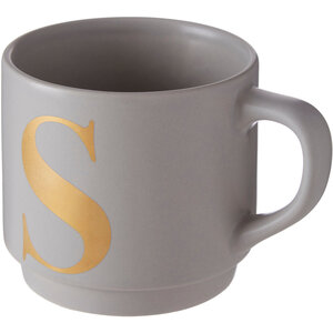 Signet Grey Monogram Mug, S