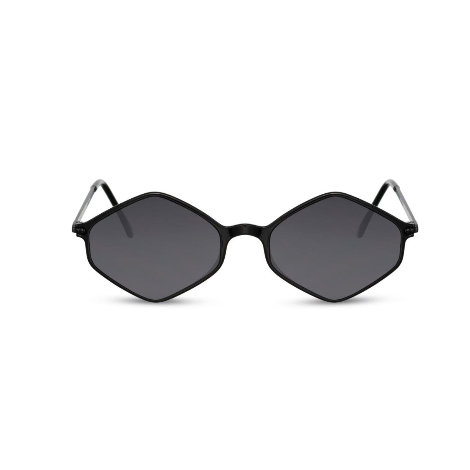 Sunglass Station Signature Geometric Unisex Sunglasses - Glossy Black