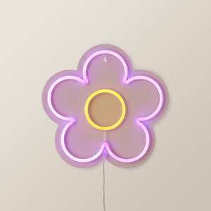 Neon Flower Wall Light