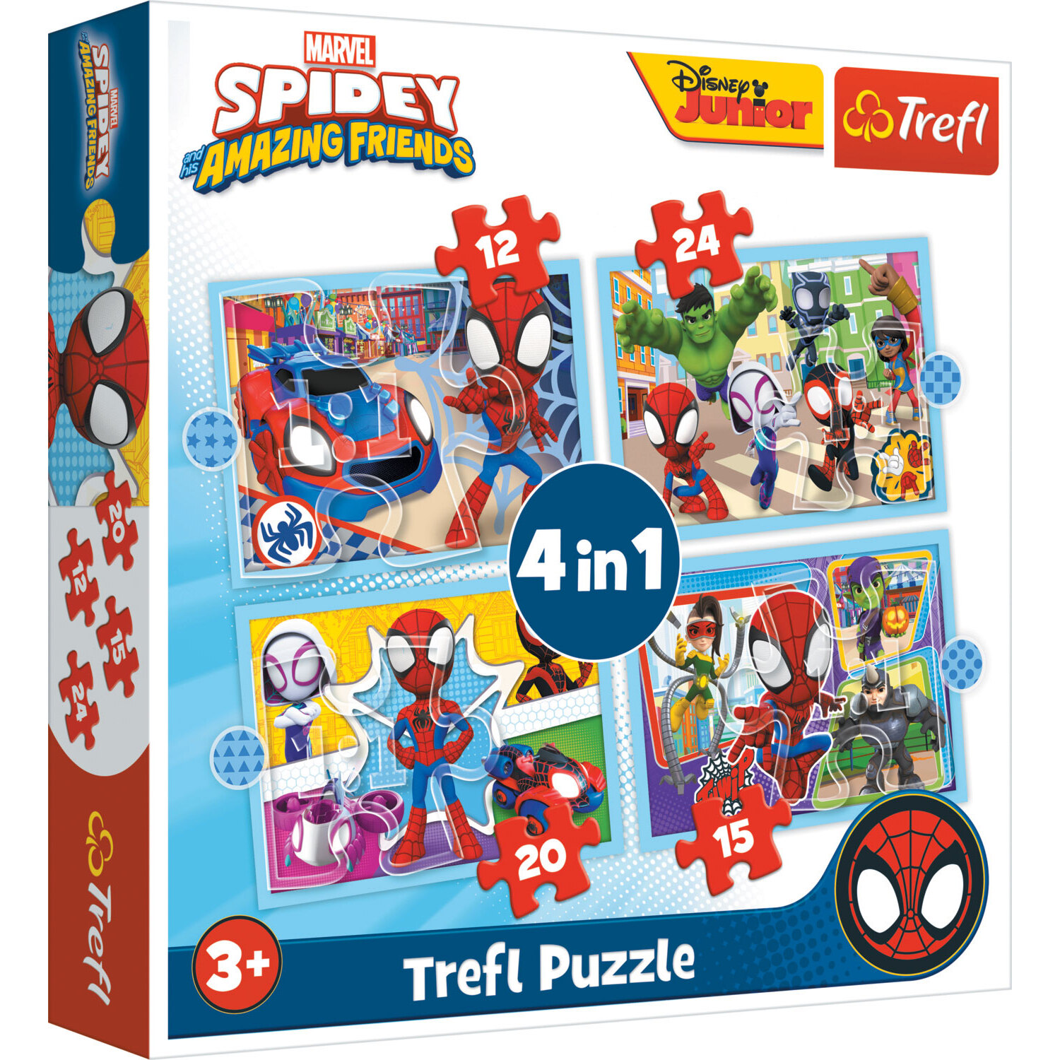 Marvel Spidey and His Amazing Friends 4 in 1 Puzzle