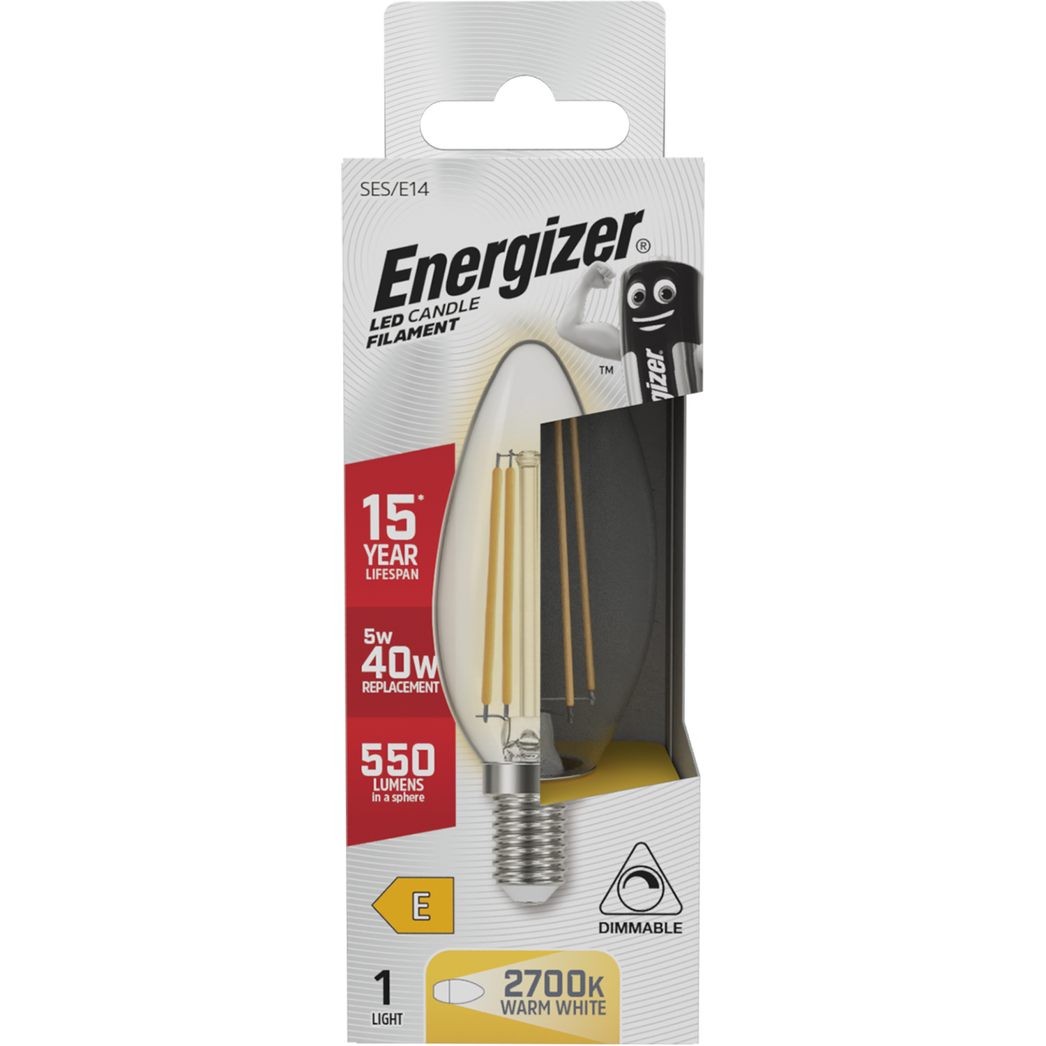 Image of Energizer LED Filament E14 550lm 5W&hellip;