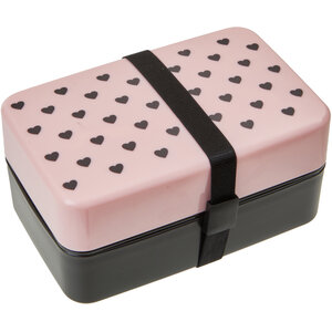 Grub Tub Light Pink Hearts Lunch Box With Cutlery