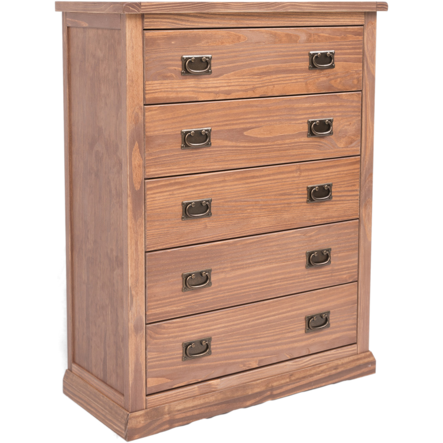 Cabinet Bits Tirolo 5 Drawer Chest - Brown / 95Cm