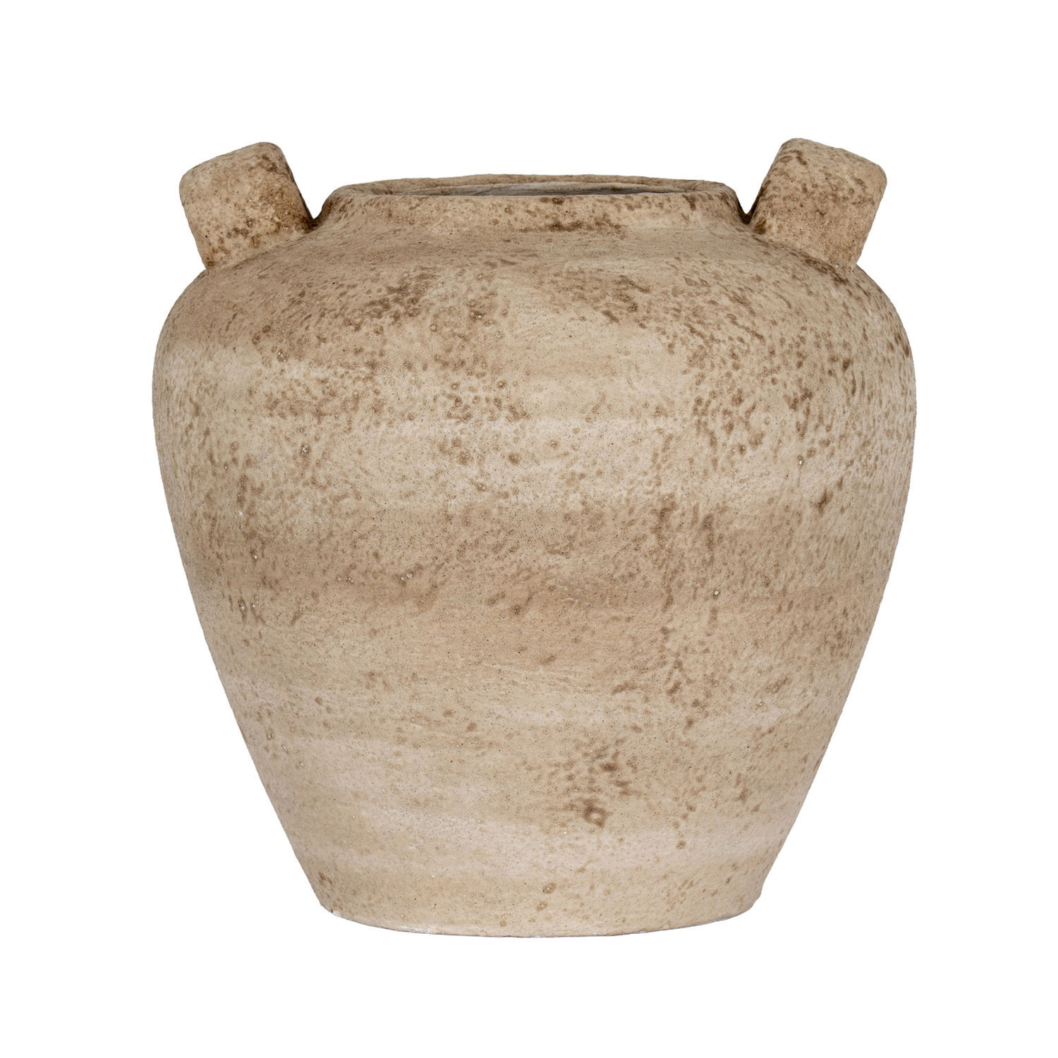 Hill Interiors Terra Double Handle Urn Vase - Brown