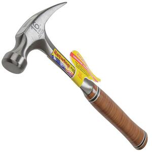 Estwing E16S Straight Claw Hammer - Leather Grip 450G (16Oz)
