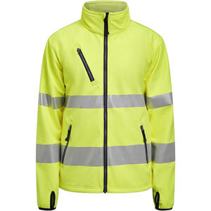 Yellow / XXL Jobman Mens Hi-Vis Soft Shell Jacket shot 15473939