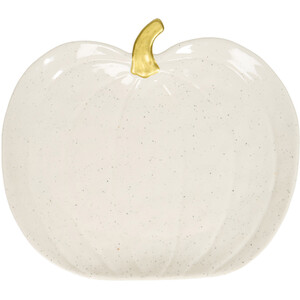 Pumpkin Gold Edge Serving Plate