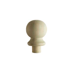 Snowdon Timber Treated Ball Fence Post Cap (W) 75mm - Pack of 4