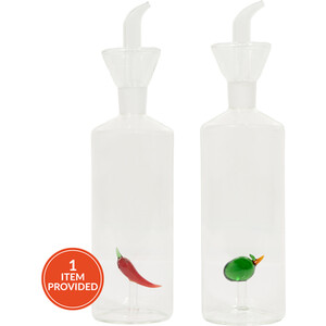 Chilli or Olive Inner Icon Glass Oil Jar