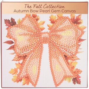 Autumn Bow Pearl Gem Canvas Kit
