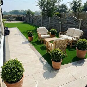 County Crema porcelain paving slabs 18-pack 900mm x 600mm x 20mm 6.48 m²