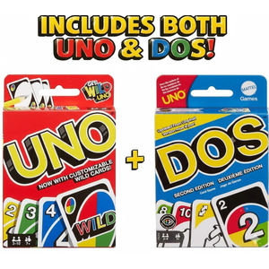 Mattel Games UNO And DOS Card Game Bundle
