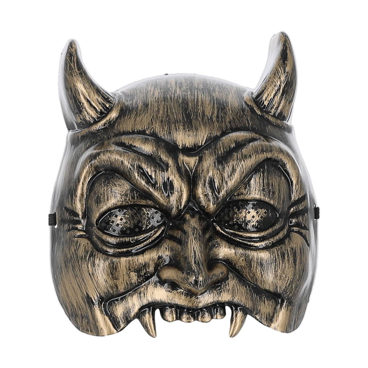 Smiffys Mens Venetian Devil Masquerade Mask - Gold/Black
