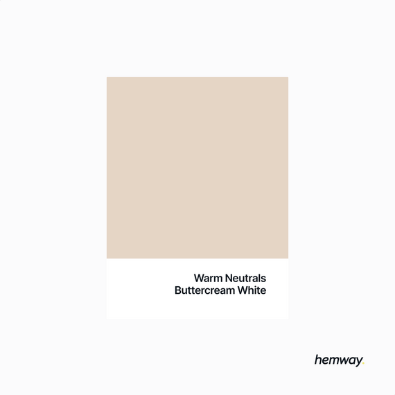 Hemway Chalk Paint Flat Matt Buttercream White 1L
