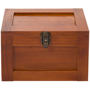 Vintage Wooden Keepsake Box with Lock